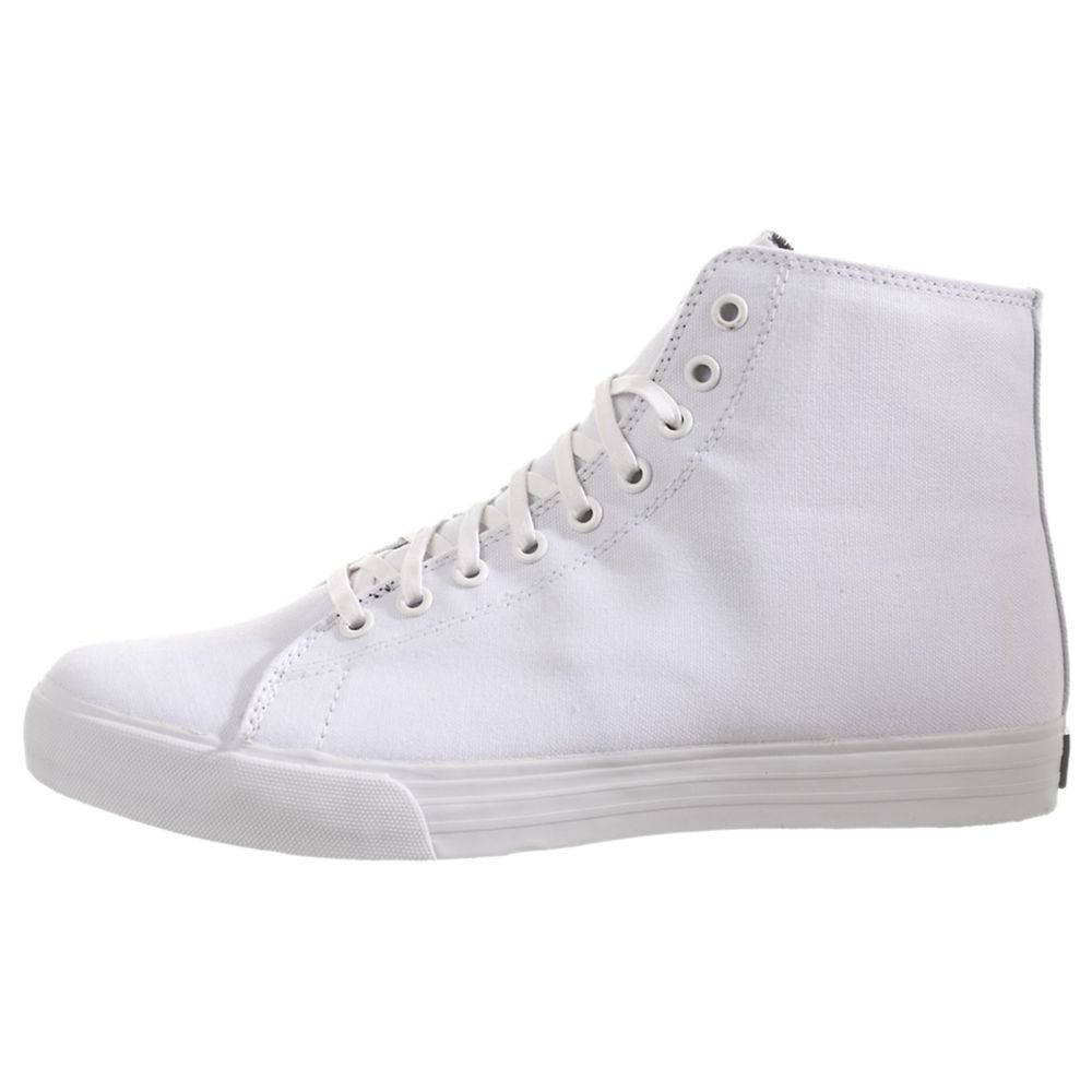 Baskets Montantes Supra Thunder High Blanche White/Canvas Homme | MAM-73149979